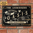Personalized Grilling Outdoor Oasis Customized Classic Metal Signs
