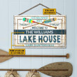 Personalized Boating Lake House Welcome Customized Wood Rectangle Sign