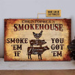 Personalized BBQ Smoke Customized Wood Rectangle Sign