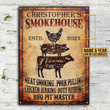 Personalized Grilling Smoke House Meat Smoking Customized Classic Metal Signs