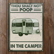 Camping Thou Shalt Not Customized Classic Metal Signs