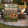 Personalized Camping Fire Pit Forecast Grill Customized Flag