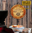 Personalized Grilling Chill & Grill Customized Wood Circle Sign