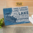 Personalized Pontoon At The Lake Customized Doormat