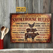 Personalized Grilling Smokehouse Rules Customized Classic Metal Signs
