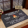 Personalized Camping Welcome To Fire Pit Customized Doormat