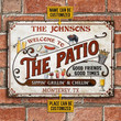 Personalized Patio Grilling Red Sippin Grillin Custom Classic Metal Signs