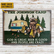 Personalized Camping God Is Great Customized Classic Metal Signs