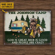 Personalized Camping God Is Great Customized Classic Metal Signs