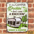 Personalized Camping Rockin Come Knockin Customized Classic Metal Signs