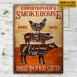 Personalized Grilling Vintage Vertical Smoke House Customized Classic Metal Signs
