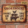 Personalized BBQ Smoke Customized Classic Metal Signs