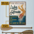 Personalized Lake House Go Jump Customized Classic Metal Signs
