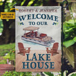 Personalized Pontoon Welcome To Our Lake House Custom Flag