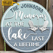 Personalized Lake Teal Last A Lifetime Custom Wood Circle Sign