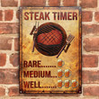 BBQ Steak Timer Customized Classic Metal Signs