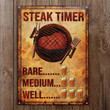 BBQ Steak Timer Customized Classic Metal Signs