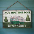 Camping Thou Shalt Not Customized Wood Rectangle Sign