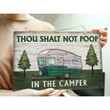 Camping Thou Shalt Not Customized Wood Rectangle Sign