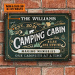 Personalized Camping Cabin Memories Customized Classic Metal Signs