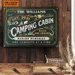 Personalized Camping Cabin Memories Customized Classic Metal Signs