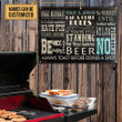Personalized Grilling Rules Still Standing Customized Classic Metal Signs