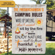 Personalized - Camping Rules Flag