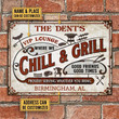 Personalized Grilling Chill Proudly Custom Classic Metal Signs