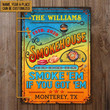 Personalized Grilling Smokehouse Smoke 'Em Color Custom Classic Metal Signs