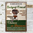Personalized BBQ Backyard Forecast Customized Classic Metal Signs