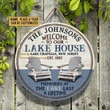 Personalized Lake Memories At The Lake Customized Wood Circle Sign