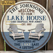 Personalized Lake Memories At The Lake Customized Wood Circle Sign