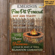 Personalized Camping Fire Pit Forecast Grill Customized Classic Metal Signs