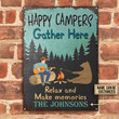 Personalized Camping Happy Campers Customized Classic Metal Signs