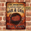 Personalized Grilling Best In Town Customized Classic Metal Signs