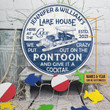 Personalized Pontoon Lake House Give A Cocktail Customized Wood Circle Sign