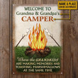 Personalized Campfire Grandkids Customized Classic Metal Signs