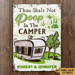 Personalized Camping Not Poop Customized Classic Metal Signs
