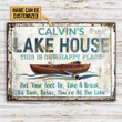 Personalized Lake House Take A Break Customized Classic Metal Signs