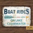 Personalized Boating Rides On Lake Customized Classic Metal Signs