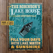 Personalized Boating Lake House Fill Your Day Customized Classic Metal Signs