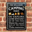 Personalized Camping Rules Customized Classic Metal Signs
