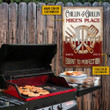 Personalized BBQ Grilling Burnt To Perfection Chilling Customized Classic Metal Signs
