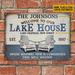 Personalized Lake Time Well Wasted Custom Classic Metal Signs