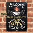 Personalized Camping Welcome To Our Campsite Customized Classic Metal Signs