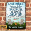Personalized Canoeing Lake Rules Custom Metal Signs