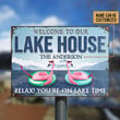Personalized Flamingo Lake You're On Lake Time Custom Classic Metal Signs