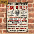 Personalized Grilling BBQ Rules Customized Classic Metal Signs