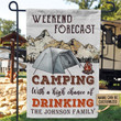 Personalized Camping Weekend Forecast Customized Flag