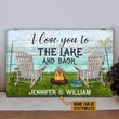 Personalized Fishing I Love You To The Lake Customized Wood Rectangle Sign